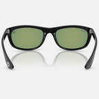 Ray Ban Men Rectangle Frame Crow Black Sunglasses