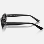 Ray Ban Men Pillow Frame Shiny Polished Black Sunglasses