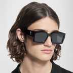Louis Vuitton Men Square Frame Ebony Black Sunglasses