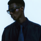 Ray Ban Men Square Frame Transparent Dark Blue Sunglasses