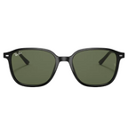 Ray Ban Men Square Frame Shiny Crow Black Sunglasses