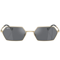 Ray Ban Men Irregular Frame Polished Light Gold Sunglasses