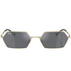 Ray Ban Men Irregular Frame Polished Light Gold Sunglasses