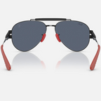 Ray Ban Men Phantos Frame Shiny Coal Black Sunglasses