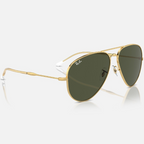 Ray Ban Women Pilot Frame Shiny Dusty Gold Sunglasses