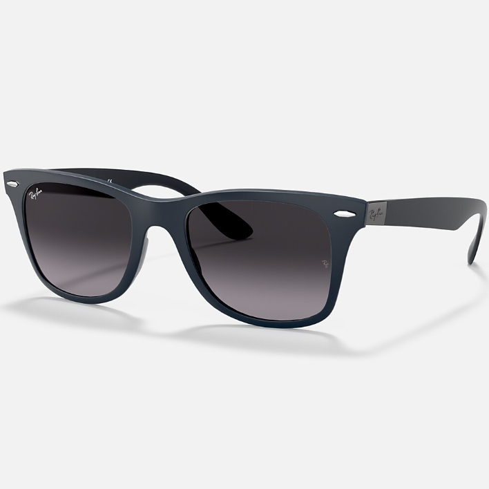 Ray Ban Women  Sqaure Frame Shiny Matte Blue Sunglasses
