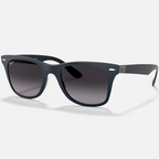 Ray Ban Women  Sqaure Frame Shiny Matte Blue Sunglasses