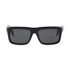 Prada Men Rectangular Frame Natural Black Sunglasses