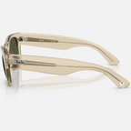 Ray Ban Men Square Frame Polished Beige Sunglasses