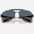 Ray Ban Men Phantos Frame Shiny Coal Black Sunglasses