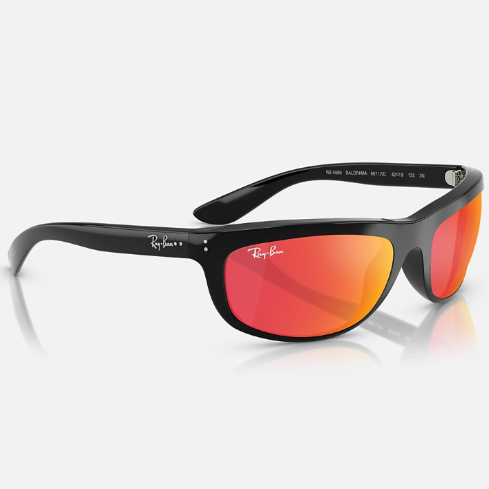 Ray Ban Men Rectangle Frame Crow Black Sunglasses
