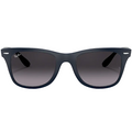 Ray Ban Women  Sqaure Frame Shiny Matte Blue Sunglasses