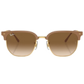 Ray Ban Men Irregular Frame Polished Beige On Gold Sunglasses