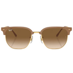 Ray Ban Men Irregular Frame Polished Beige On Gold Sunglasses