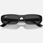 Ray Ban Men Pillow Frame Shiny Polished Black Sunglasses