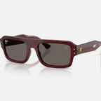 Ray Ban Men Rectangle Frame Red Sunglasses