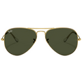 Ray Ban Women Pilot Frame Shiny Arista Gold Sunglasses