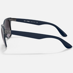 Ray Ban Women  Sqaure Frame Shiny Matte Blue Sunglasses