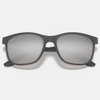 Ray Ban Men Square Frame Shiny Matte Grey Sunglasses