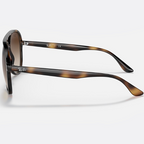 Ray Ban Men Pilot Frame Polished Havana Sunglasses