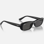 Ray Ban Men Pillow Frame Shiny Polished Black Sunglasses