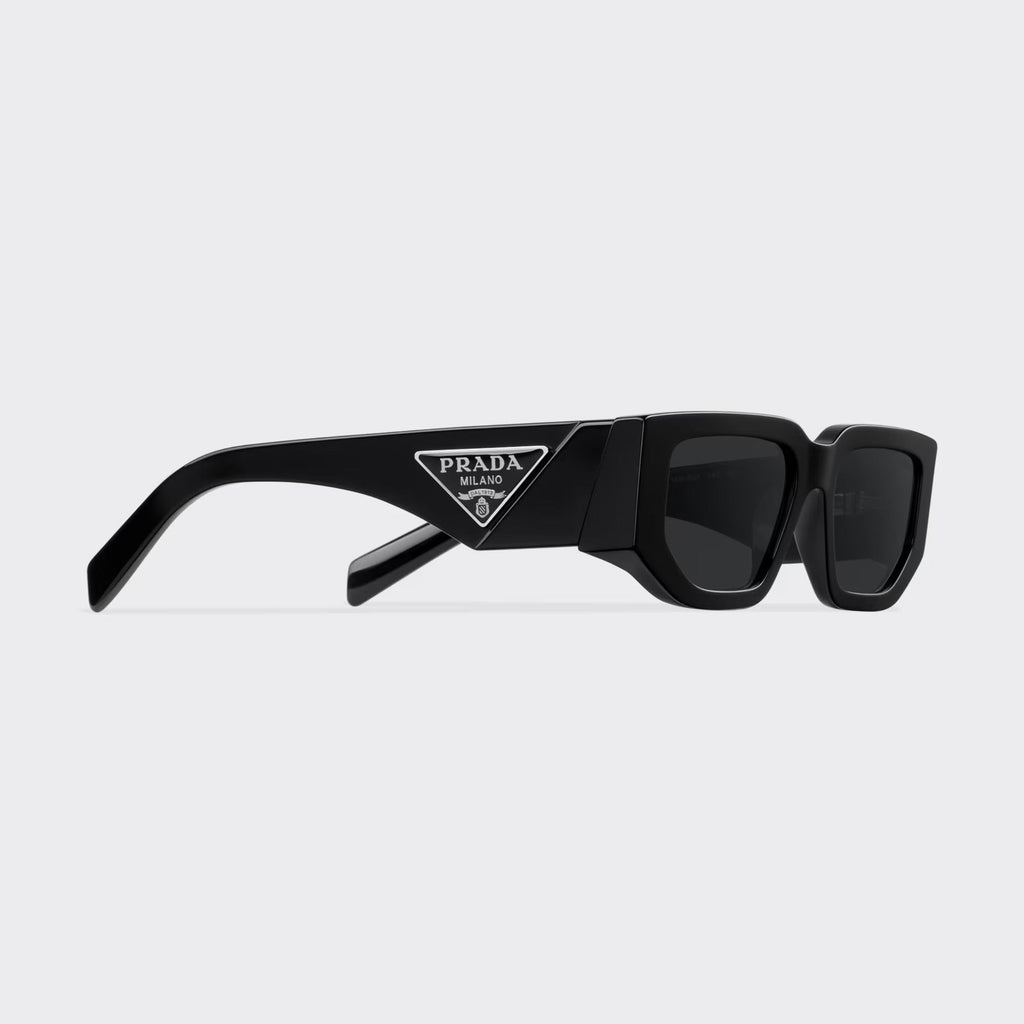 Prada Men Rctangular Frame Black Sunglasses