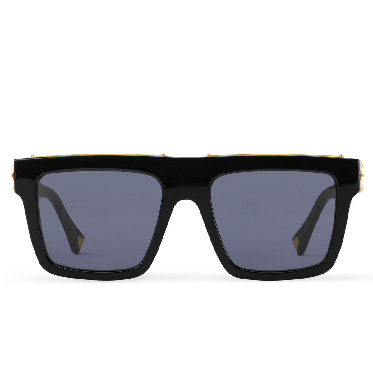 Louis Vuitton Men Square Frame Crow Black Sunglasses