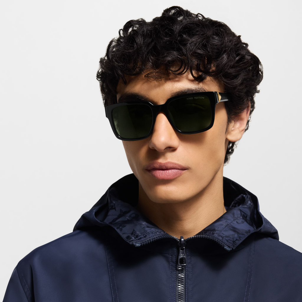 Louis Vuitton Men Sqaure Frame Jode Black Sunglasses