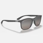 Ray Ban Men Square Frame Shiny Matte Grey Sunglasses