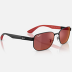 Ray Ban Women Irregular Frame Deep Black Sunglasses