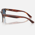 Ray Ban Men Square Frame Polished Striped Havana On Rose Gold Sunglasse