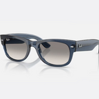 Ray Ban Men Square Frame Transparent Dark Blue Sunglasses