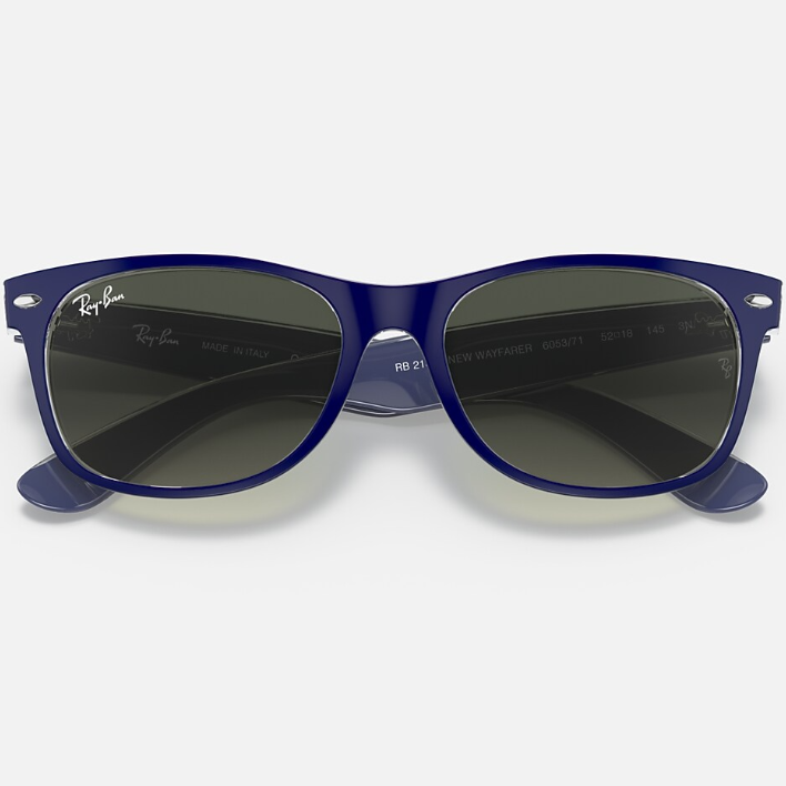 Ray Ban Men Square Frame Matte Blue Sunglasses