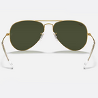 Ray Ban Women Pilot Frame Shiny Arista Gold Sunglasses