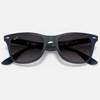 Ray Ban Women  Sqaure Frame Shiny Matte Blue Sunglasses