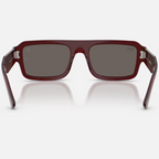 Ray Ban Men Rectangle Frame Red Sunglasses