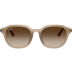 Ray Ban Men Square Frame Polished Turtledove Sunglasses