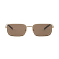 Prada Men Rectangular Frame Brushed Gold Sunglasses