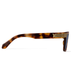 Louis Vuitton Men Sqaure Frame Chocolate Tortoise Sunglasses