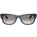 Ray Ban Men Square Frame Transparent Dark Blue Sunglasses