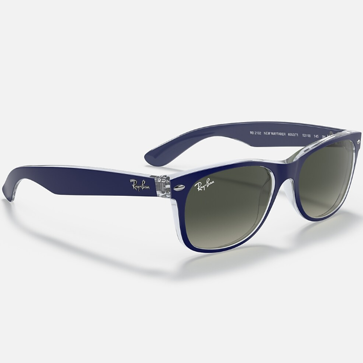 Ray Ban Men Square Frame Matte Blue Sunglasses