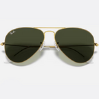 Ray Ban Women Pilot Frame Shiny Arista Gold Sunglasses