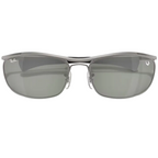 Ray Ban Men Oval Frame Polished Gunmetal Sunglasses