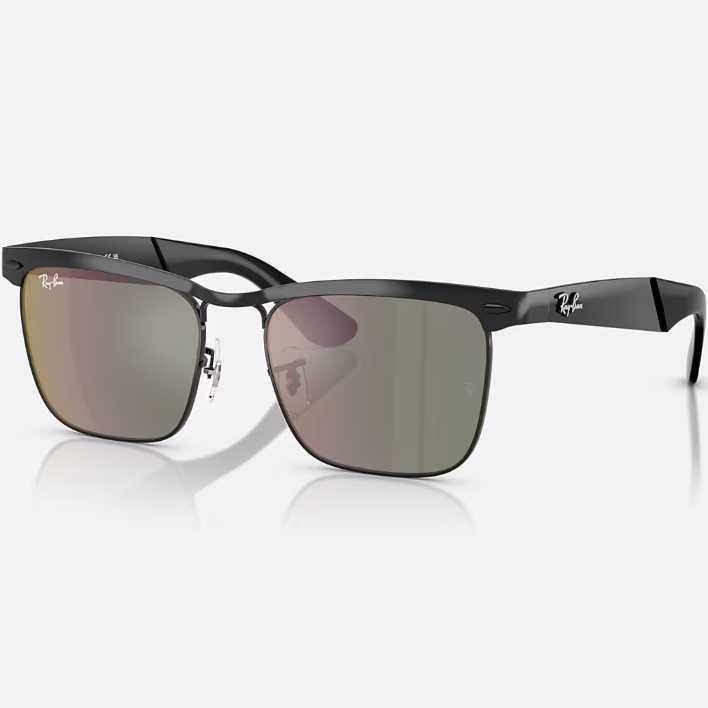 Ray Ban Men Square Frame Dusty Black Sunglasses