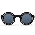 Louis Vuitton Men Round Frame Shiny Black Sunglasses
