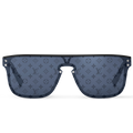 Louis Vuitton Men Mask Frame Shiny Matte Black Sunglasses