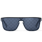 Louis Vuitton Men Mask Frame Shiny Matte Black Sunglasses