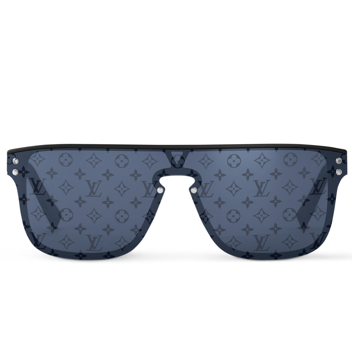 Louis Vuitton Men Mask Frame Shiny Matte Black Sunglasses