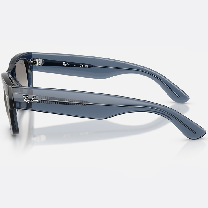 Ray Ban Men Square Frame Transparent Dark Blue Sunglasses