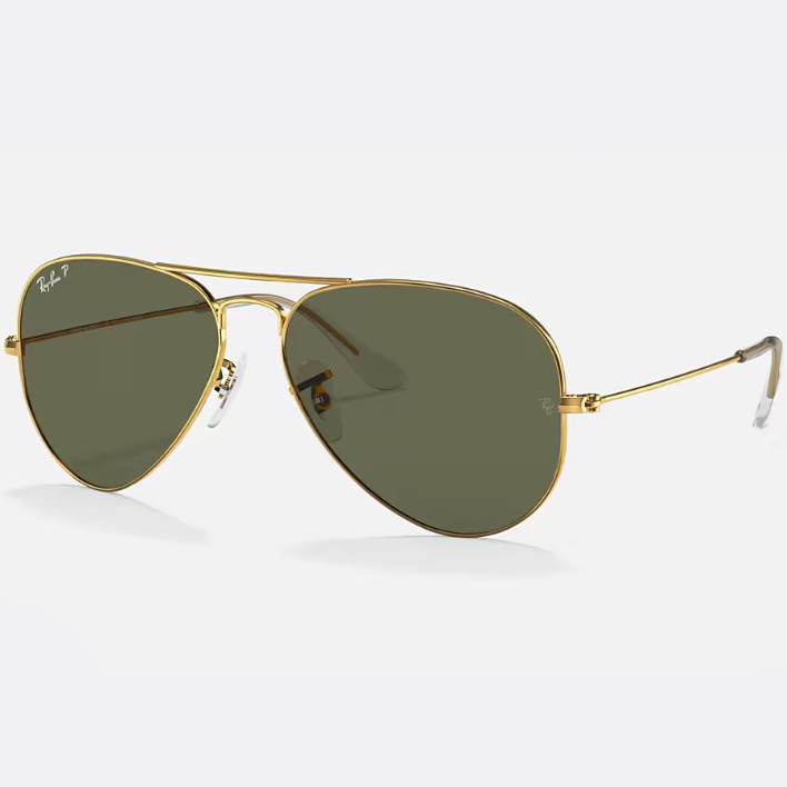 Ray Ban Women Pilot Frame Shiny Arista Gold Sunglasses